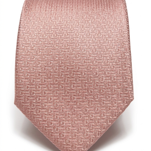 Classic tie in jacquard silk - Powder pink with glossy woven texture